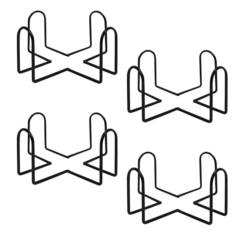 GUINIFAO Coaster Holder, 4 PCS Metal Holder for Square or Round Coaster Sets Home Wrought Iron Shelf Decoration (Style 1) - Image 1